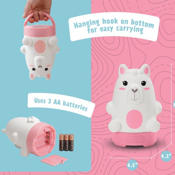 Firefly Izzie Llama 100 Lumen Battery Powered Kid's Camping Lantern Pink NEW - Picture 9 of 12